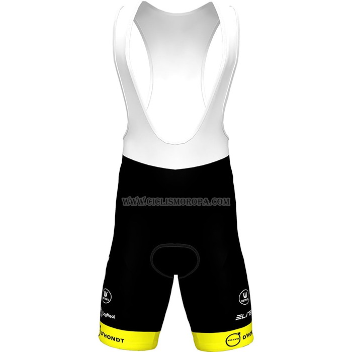 2023 Ropa Ciclismo Bingoal WB AMarillo Rojo Mangas Cortas y Culotte Corto